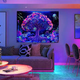 Wandteppich Baum des Lebens fluoreszierendes Mandala Home - Accessoires und Dekorationen Naty Shop