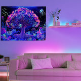 Wandteppich Baum des Lebens fluoreszierendes Mandala Home - Accessoires und Dekorationen Naty Shop