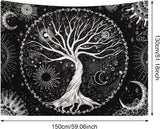 Lebensbaum Wandteppich Sonne Mond Casa - Accessoires und Dekorationen Naty Shop
