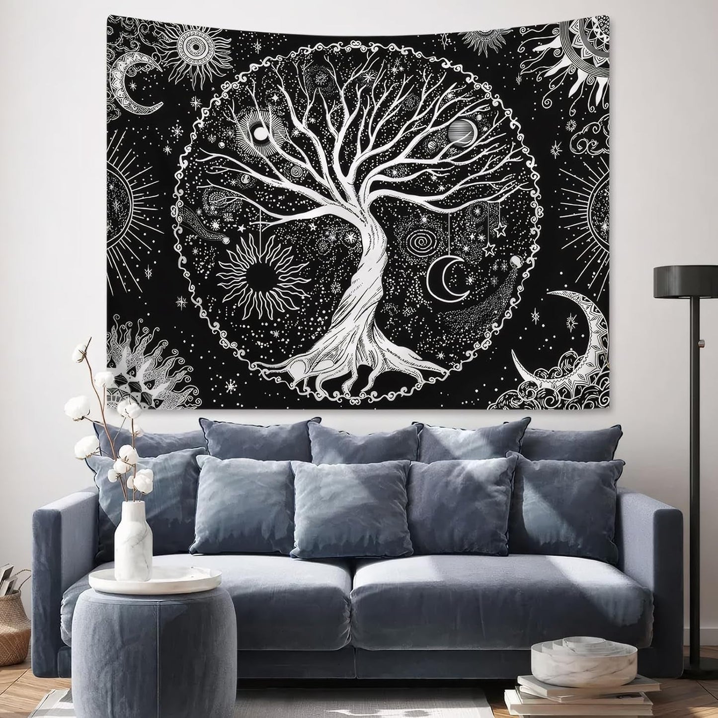 Lebensbaum Wandteppich Sonne Mond Casa - Accessoires und Dekorationen Naty Shop