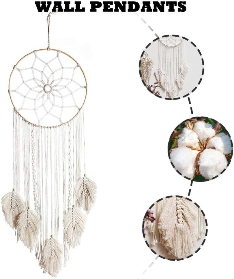 Tapisserie-Deko-Traumfänger, gewebte weiße Wanddekoration, Zuhause – Accessoires und Dekorationen, Naty Shop