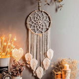 Deko-Wandteppich, Traumfänger, gewebt, weiße Wanddekoration, Zuhause – Accessoires und Dekorationen, Naty Shop, Mandala-Traumfänger