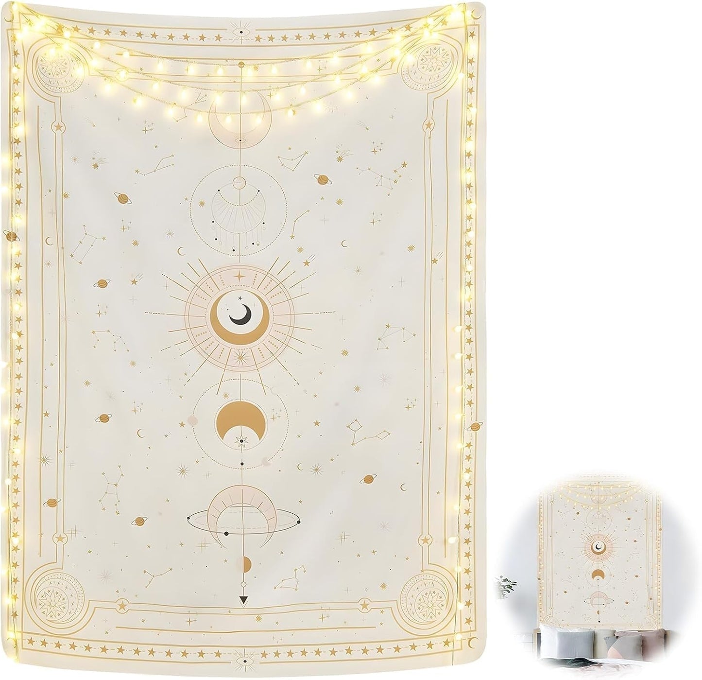 Wandteppich Mondphasen Geheimnis Konstellation Startseite – Accessoires und Dekorationen Naty Shop Standardtitel