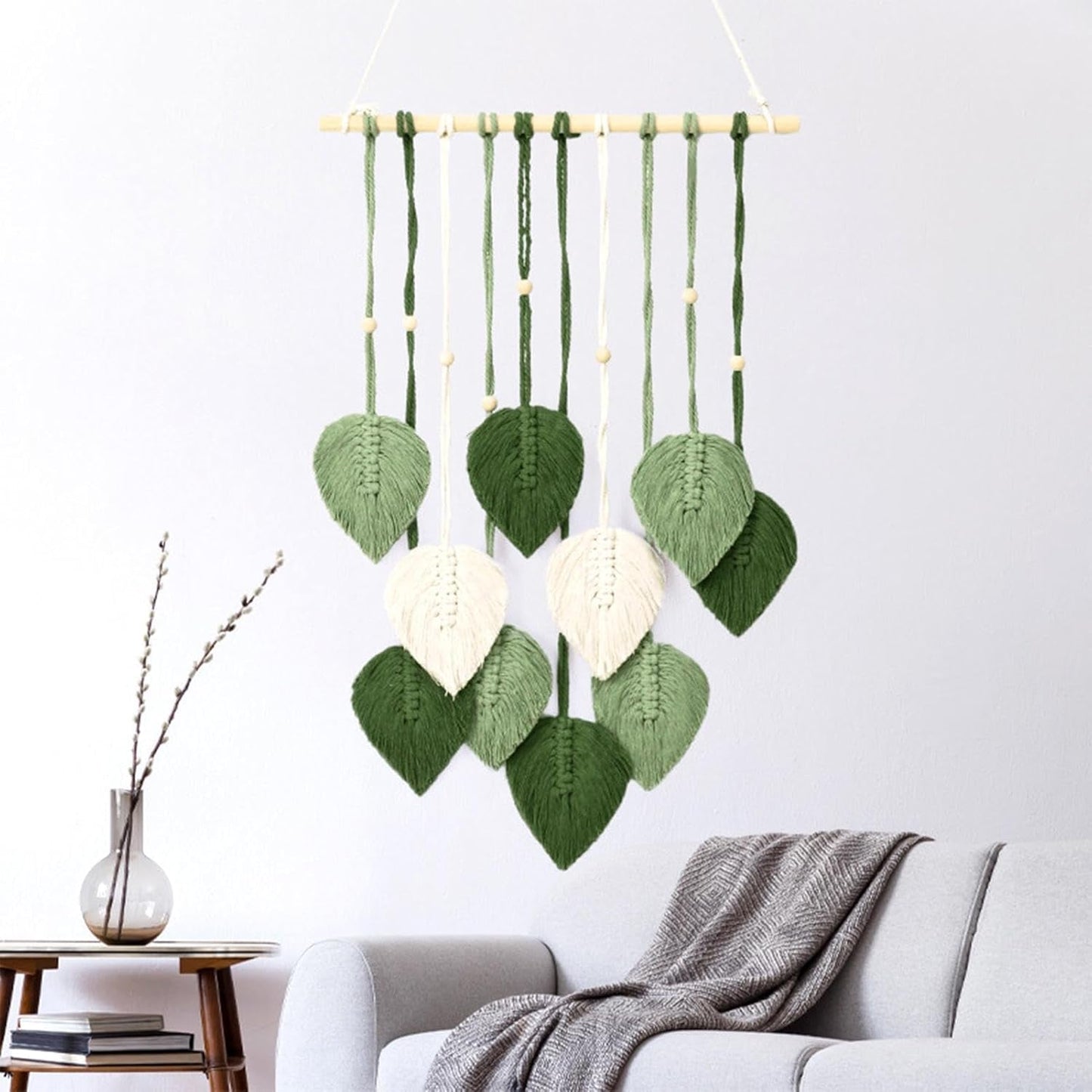 Baumwollseil-Wandteppich, handgefertigt, dekorative Pflanzen, Hochzeit, Zuhause – Accessoires und Dekorationen, Naty Shop, Standardtitel