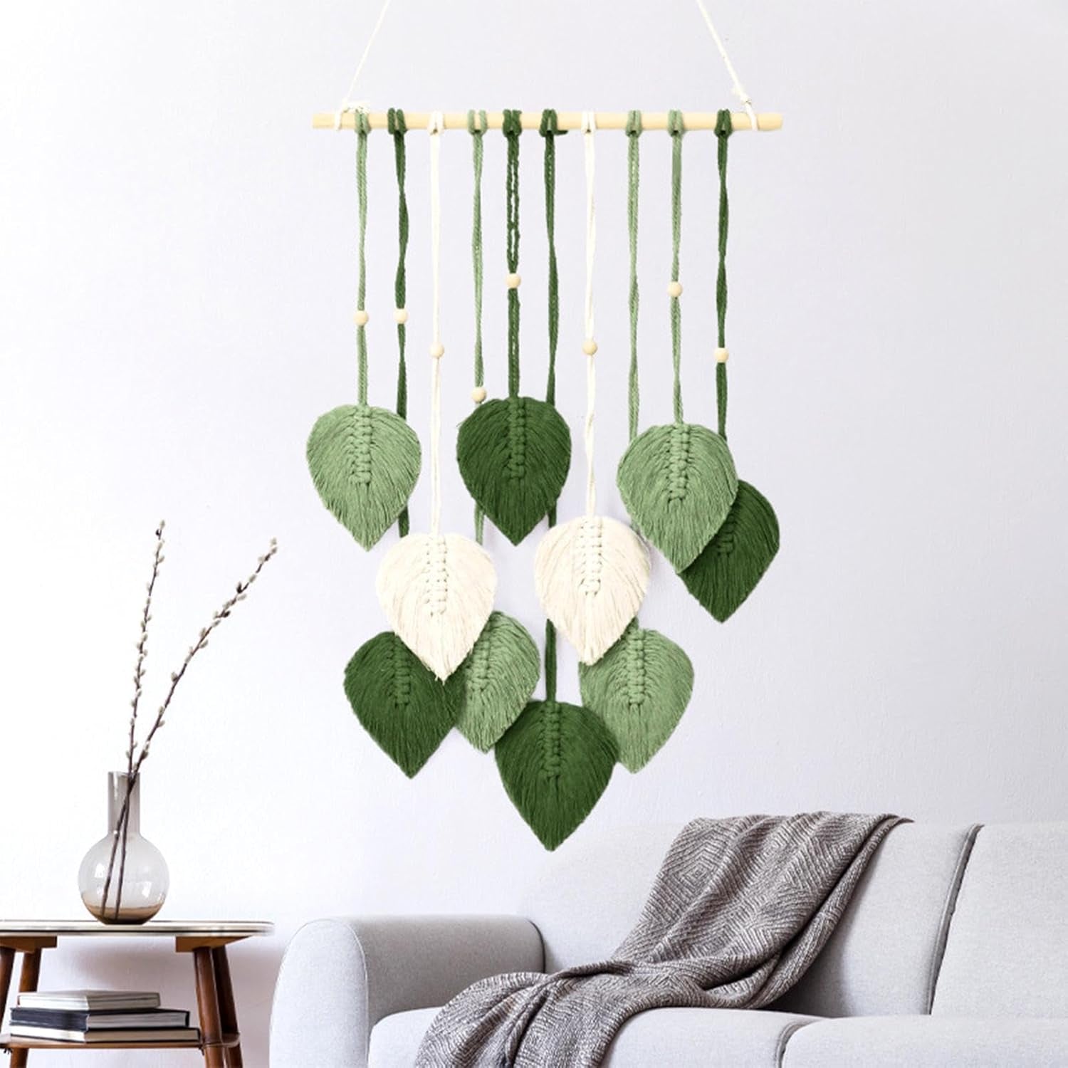 Baumwollseil-Wandteppich, handgefertigt, dekorative Pflanzen, Hochzeit, Zuhause – Accessoires und Dekorationen, Naty Shop, Standardtitel