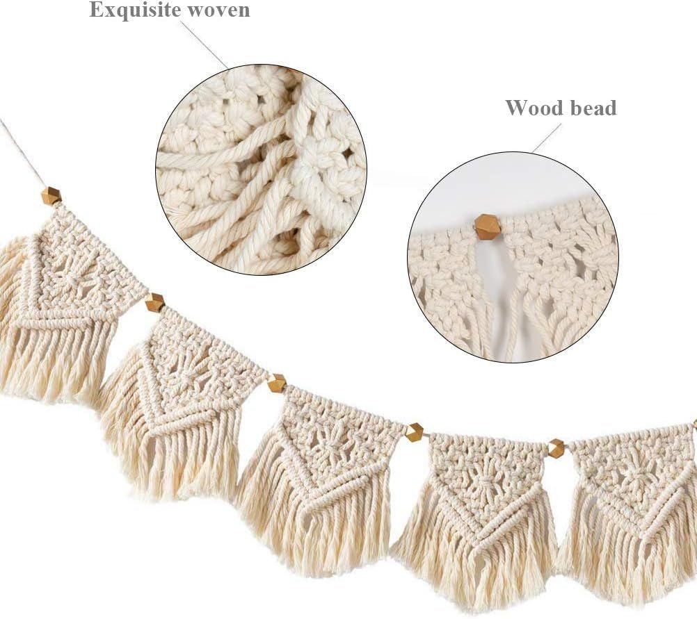 Gobelin mit Fransen, Girlande, Banner, Hochzeitsstoffe aus Baumwolle, Zuhause – Accessoires und Dekorationen, Naty Shop
