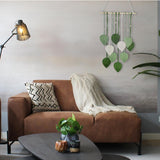 Handgefertigter Wandteppich-Haken mit Blättern für den Raum Zuhause – Accessoires und Dekorationen Naty Shop