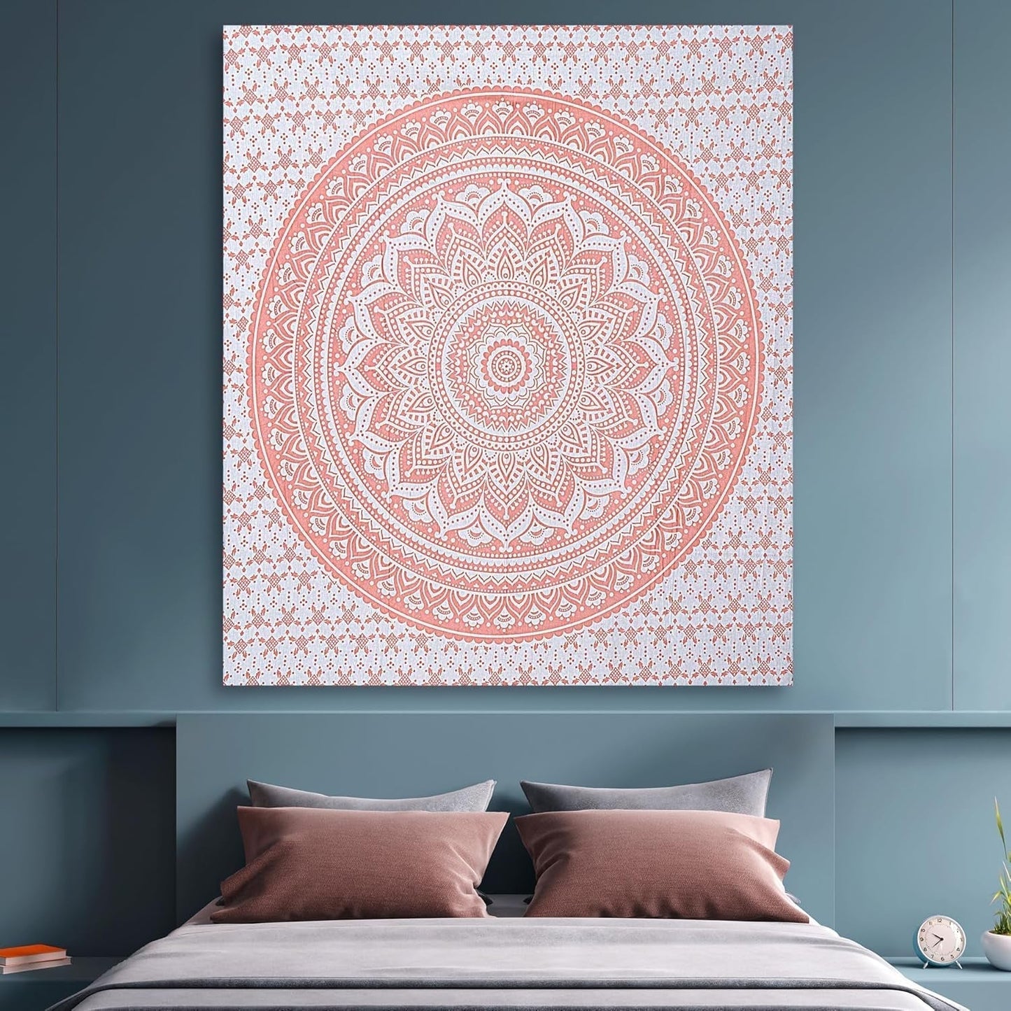 Einrichtungsvoller Finesse-Rosa-Mandala-Wandteppich Home – Accessoires und Dekorationen Naty Shop Standardtitel