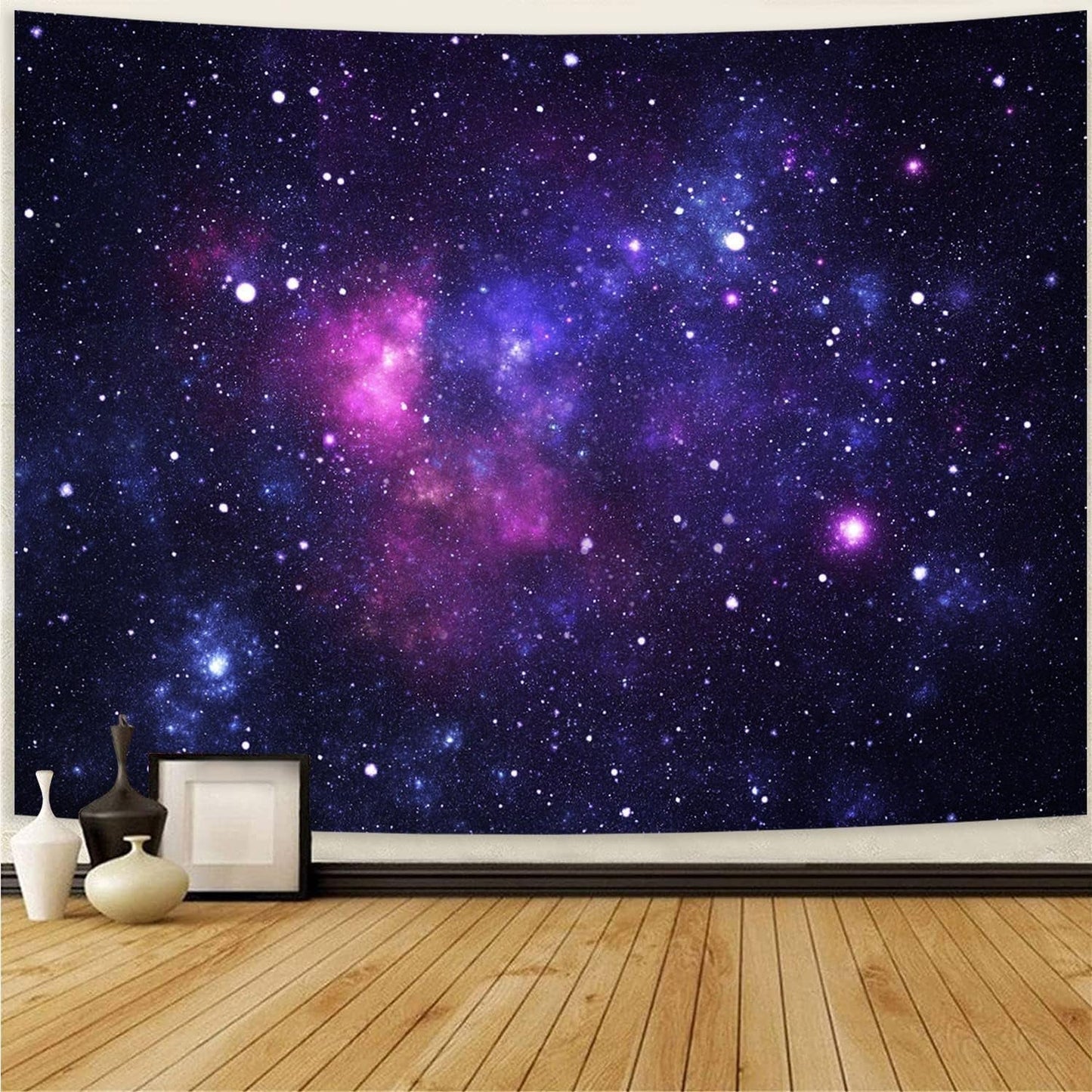 Wandteppich Galaxie Schwarzlicht Sternenhimmel Reaktiv Blau Zuhause - Accessoires und Dekorationen Naty Shop