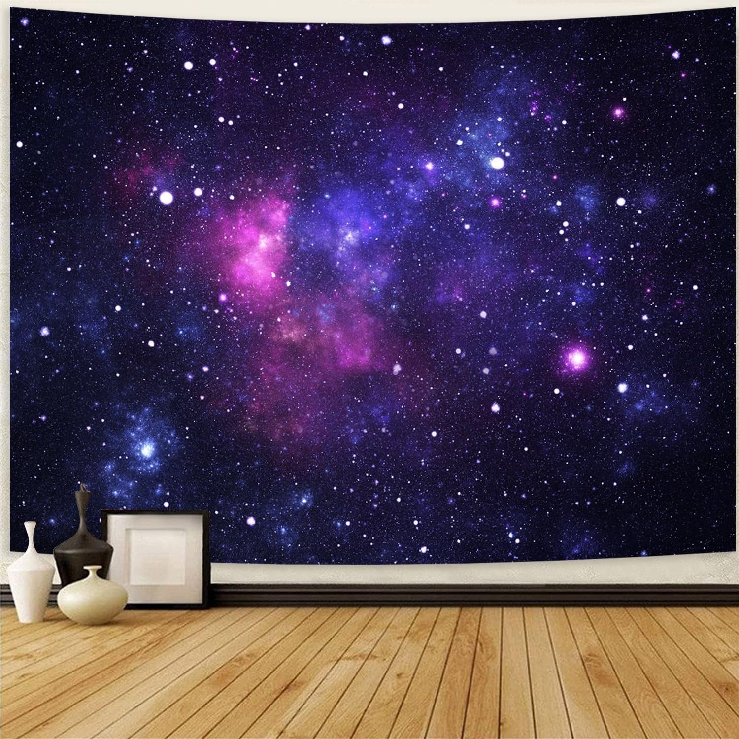 Wandteppich Galaxie Schwarzlicht Sternenhimmel Reaktiv Blau Zuhause - Accessoires und Dekorationen Naty Shop