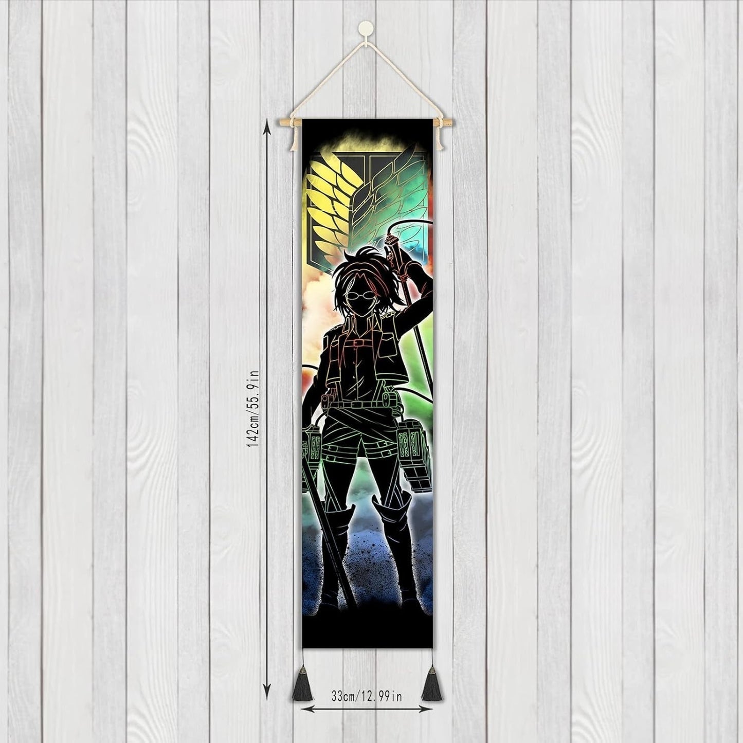 Wandteppich zum Aufhängen, Leinwand-Wandkunst, Malerei, japanische Schriftzeichen, Zuhause – Accessoires und Dekorationen, Naty Shop