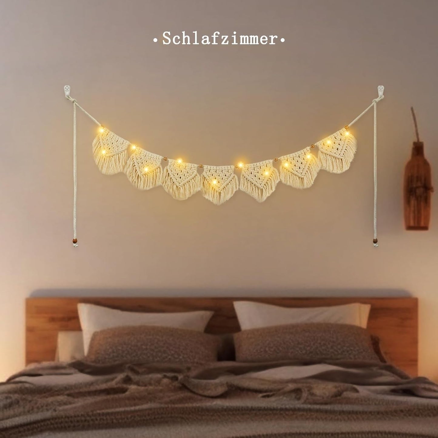 Gobelin Ihonyi Deco Chic Fransengirlande LED Home - Accessoires und Dekorationen Naty Shop