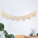Gobelin Ihonyi Deco Chic Fransengirlande LED Home - Accessoires und Dekorationen Naty Shop Beige 100*17cm