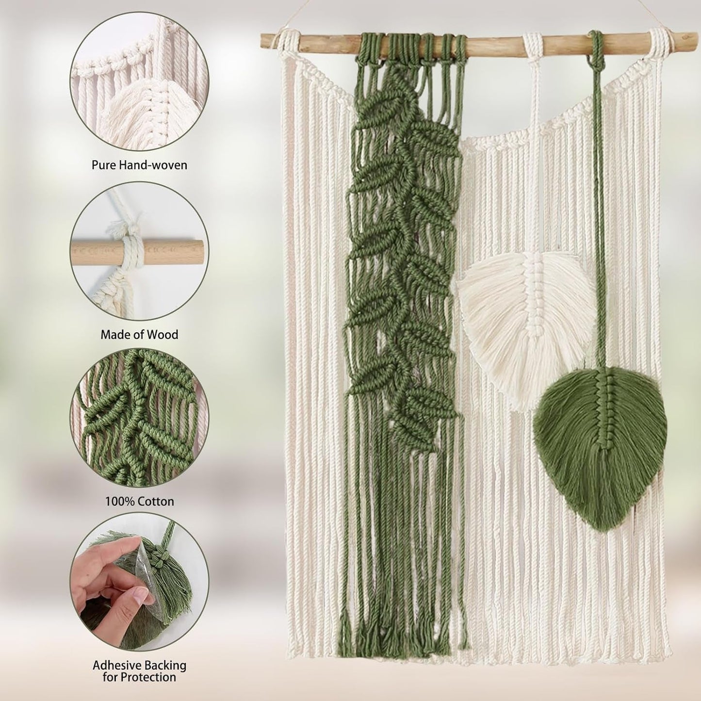 Ihonyi-Wandteppich, handgewebter Sic-Fransen-Wandteppich, Zuhause – Accessoires und Dekorationen, Naty Shop