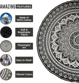 Gobelin Indien Strandtuch rund Mandala Hippiegroß indisch Zuhause - Accessoires und Dekorationen Naty Shop