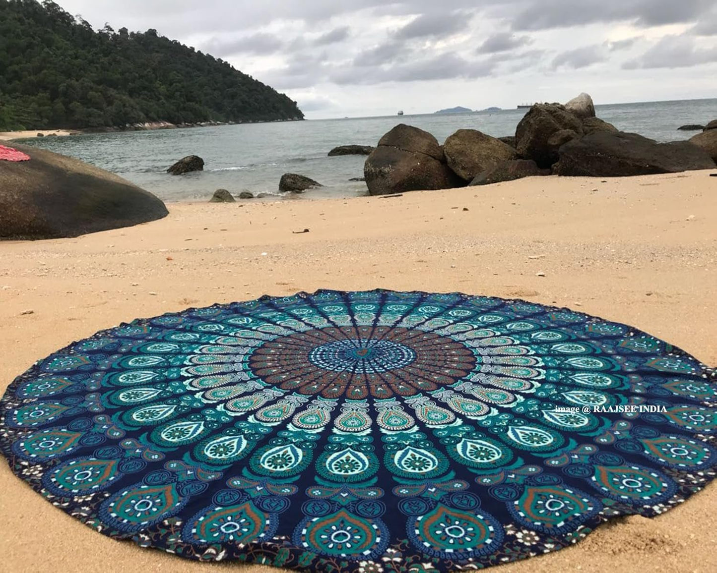 Indischer Wandteppich, Strandtuch, rund, Mandala, Hippie, groß, Indian Home – Accessoires und Dekorationen, Naty Shop, Standardtitel