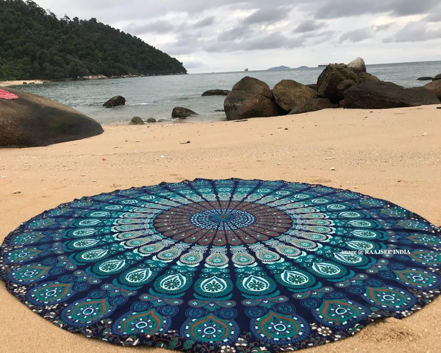 Indischer Wandteppich, Strandtuch, rund, Mandala, Hippie, groß, Indian Home – Accessoires und Dekorationen, Naty Shop, Standardtitel