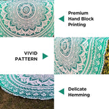 Indischer grüner Mandala-Wandteppich, ästhetische Dekoration, Heimdekoration – Accessoires und Dekorationen Naty Shop