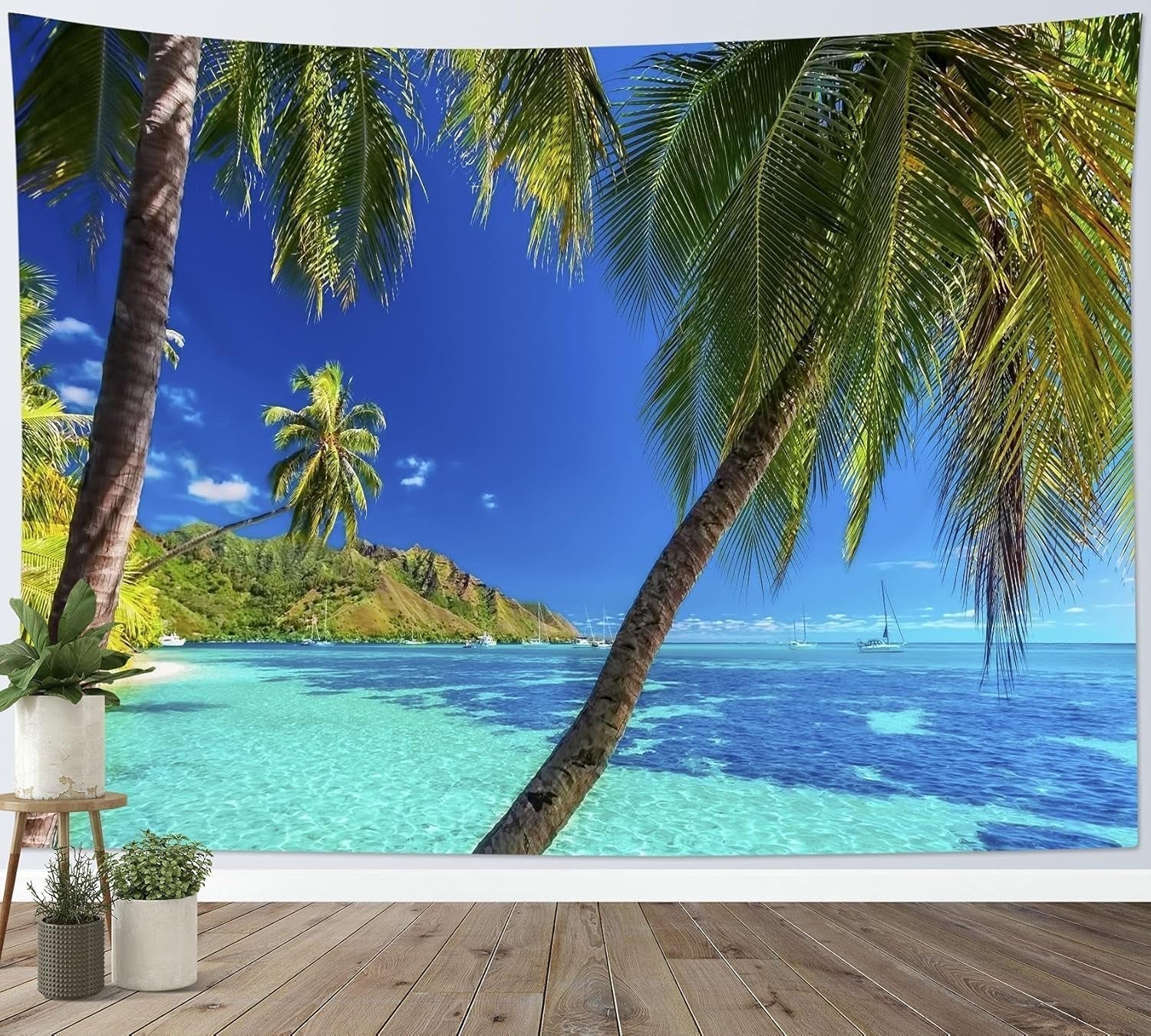 Japanischer Wandteppich, Leinwand, rote Kirschblüten, Sonnenwand, Zuhause – Accessoires und Dekorationen, Naty Shop, Multi 05, 150 L x 100 B cm