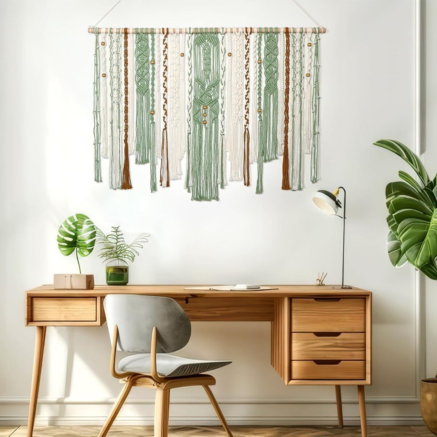 Gobelin Lomohoo große Deko grün ästhetisch gewebt Home - Accessoires und Dekorationen Naty Shop