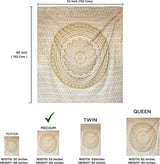Mandala-Wandteppich, Raumdekoration, ästhetisches Gold, weiße Leinwand, Zuhause – Accessoires und Dekorationen, Naty Shop