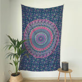 Tapisserie Momomus Mandala farbige Baumwolle orientalische Designs Zuhause – Accessoires und Dekorationen Naty Shop Violett A 135 L x 210 B cm