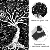 Wandteppich schwarz weiß Baumleben Wandteppich Phasen Mond Zuhause - Accessoires und Dekorationen Naty Shop