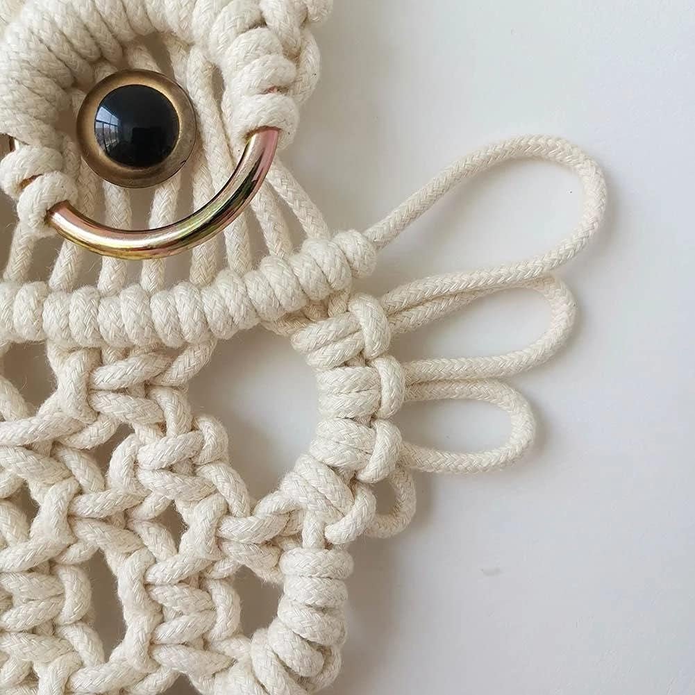 Eulen-Wandteppich, 14-wandig, handgefertigte Baumwolldekoration, Zuhause – Accessoires und Dekorationen, Naty Shop