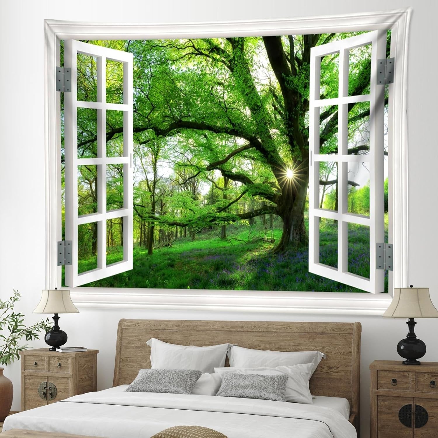 Gobelin Dschungellandschaft xxl Waldleinwand Fenster Home - Accessoires und Dekorationen Naty Shop