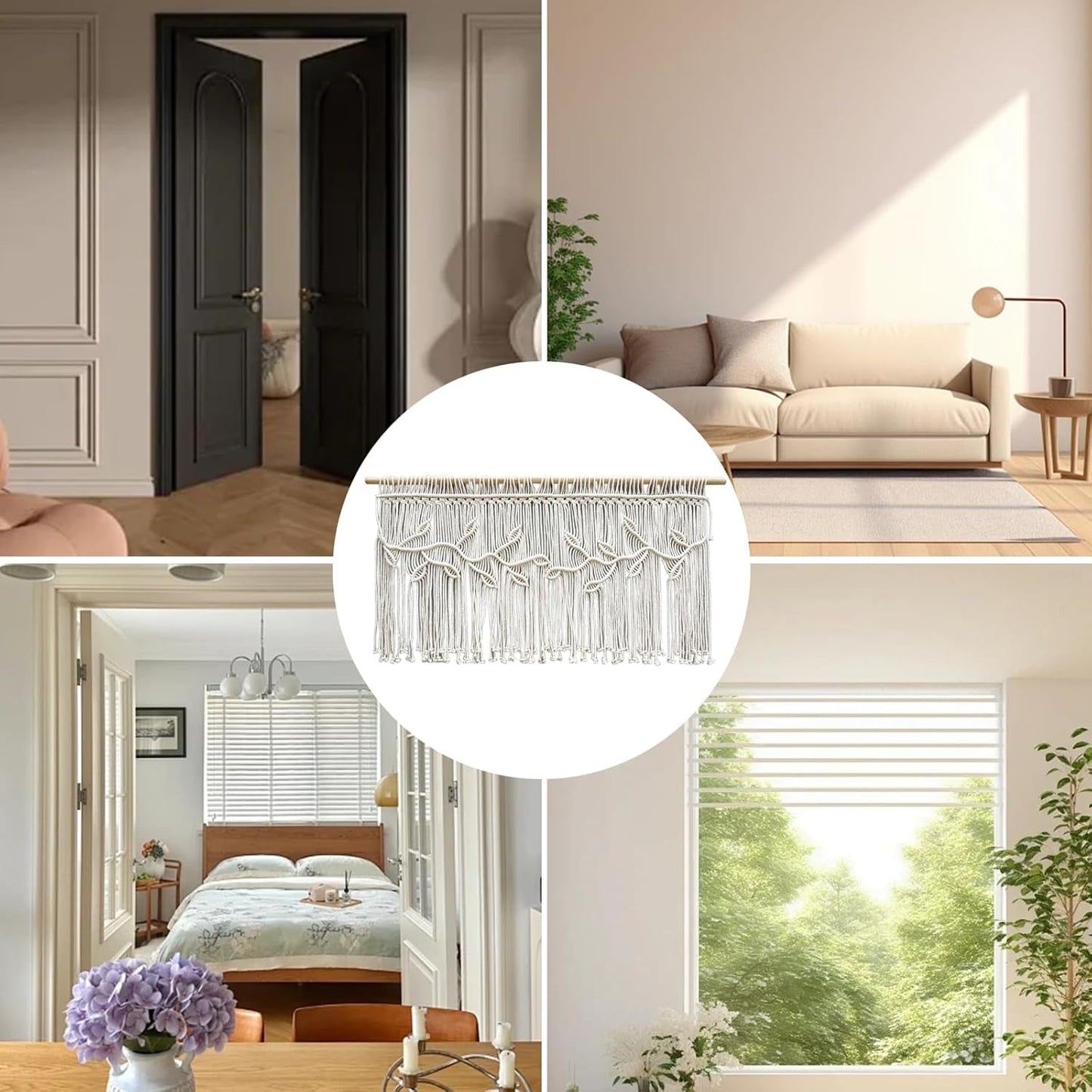 Türvorhang, Wandteppich, gewebt, Elfenbeinfarben Zuhause – Accessoires und Dekorationen Naty Shop