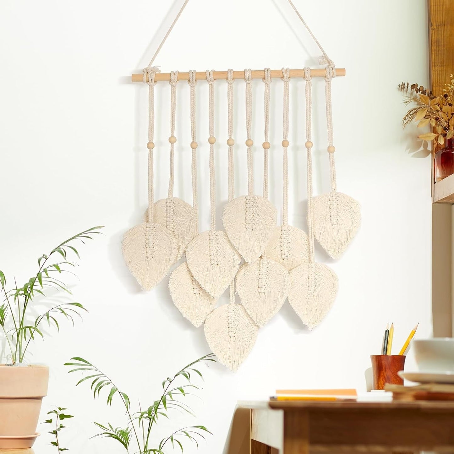 Gobelin Quatre handgemachte flache Girlande aus gewebten Blättern Startseite - Accessoires und Dekorationen Naty Shop Standardtitel