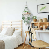 Wandteppich aus Holzregal, Girlande aus gewebten Blättern, Zuhause – Accessoires und Dekorationen, Naty Shop
