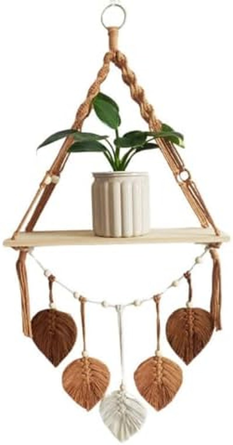 Wandteppich aus Holzregal, Girlande aus gewebten Blättern, Zuhause – Accessoires und Dekorationen, Naty Shop, Standardtitel