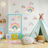 Dekorativer Regenbogen-Wandteppich, der das Schlafzimmer des Kinderzimmers Casa - Accessoires und Dekorationen Naty Shop schmückt