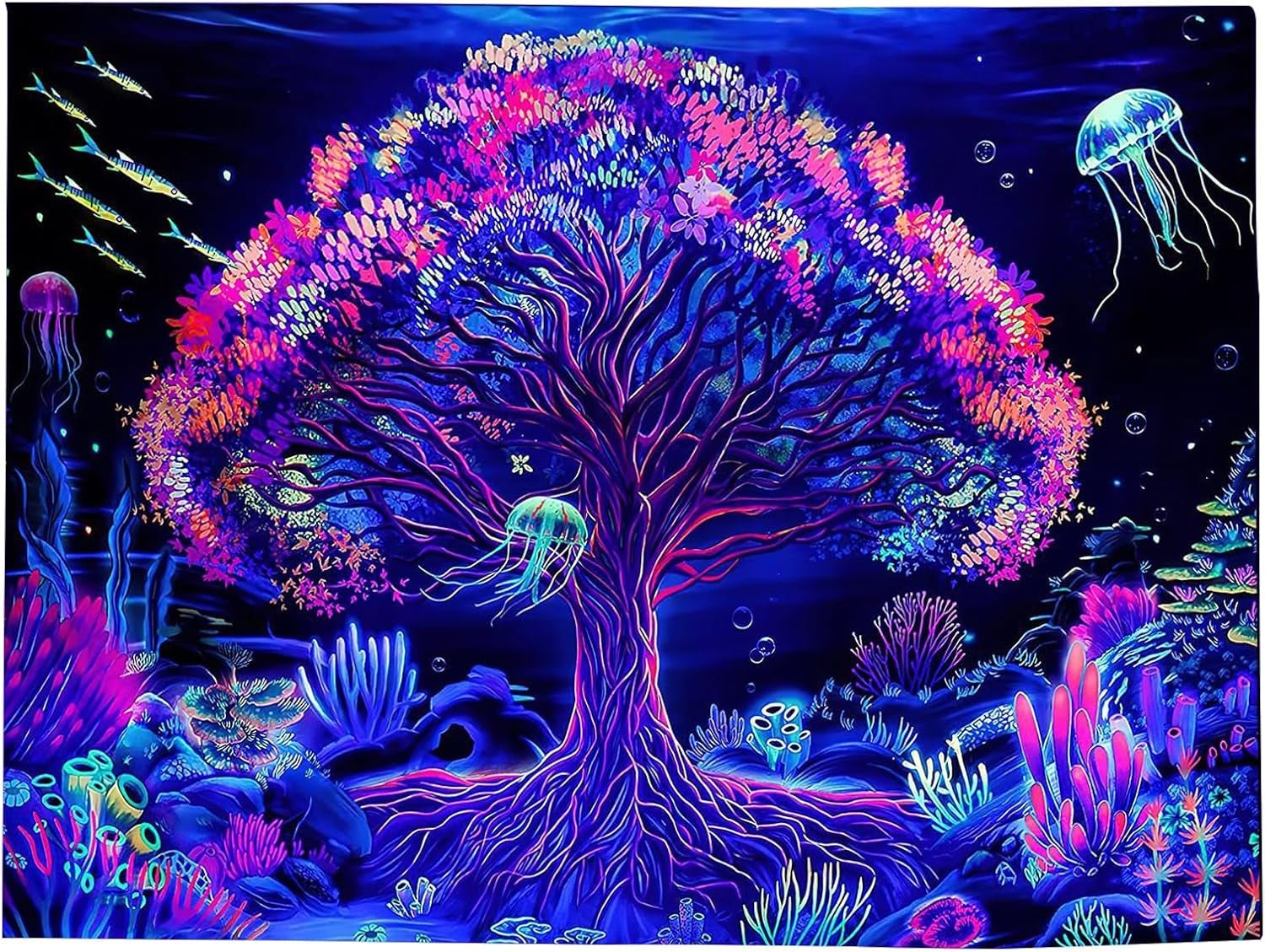 Wandteppich suaywo psychedelisch fluoreszierende Baumlebenskamera Startseite – Accessoires und Dekorationen Naty Shop Standardtitel