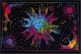 Wandteppich Sonne Mond Stern spirituell ästhetisch Regenbogen Baumwolle Zuhause – Accessoires und Dekorationen Naty Shop