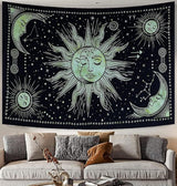Wandteppich Sonne Mond Stern spirituell ästhetisch Regenbogen Baumwolle Zuhause – Accessoires und Dekorationen Naty Shop Greetings 210 L x 140 B cm