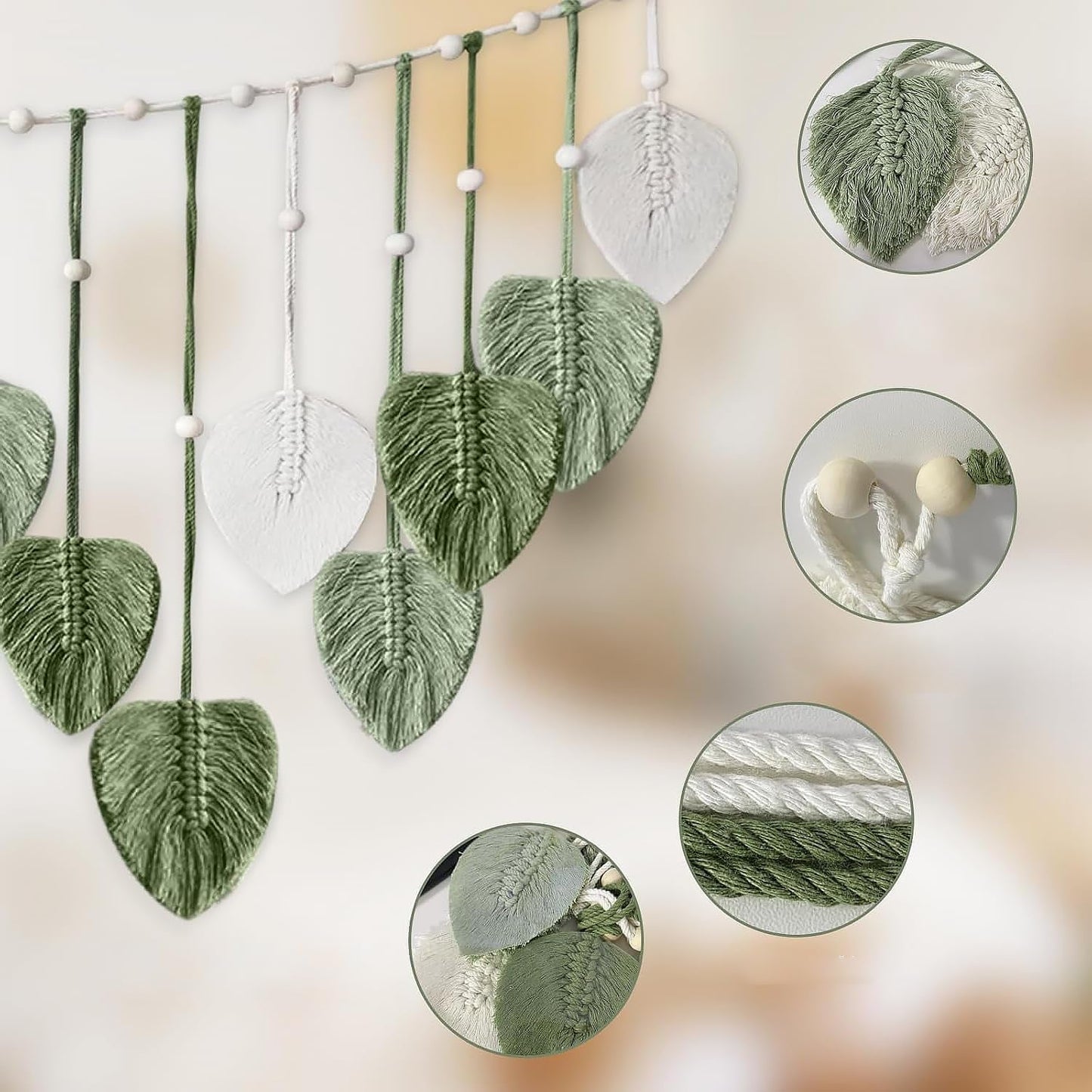 Tapisserie-Aufhängung, Dekoration, gewebte Blätter, Zuhause – Accessoires und Dekorationen, Naty Shop