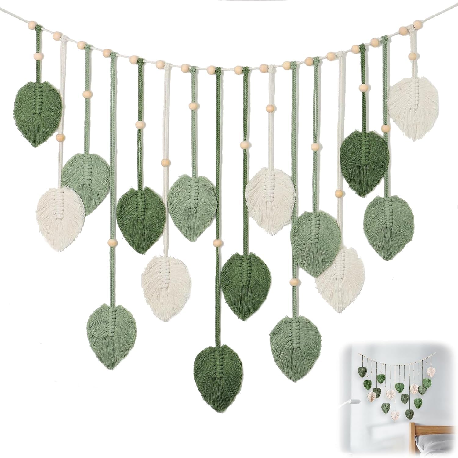 Tapisserie-Aufhängung, Dekoration, gewebte Blätter, Zuhause – Accessoires und Dekorationen, Naty Shop, Standardtitel