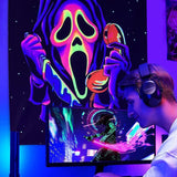 Gobelin Wandteppich Horror Gesicht Schwarzlicht Geister reaktiv Zuhause - Accessoires und Dekorationen Naty Shop