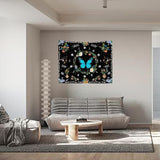 Gobelin Gobelin grüne Schmetterlinge gebürsteter Stoff Zuhause - Accessoires und Dekorationen Naty Shop