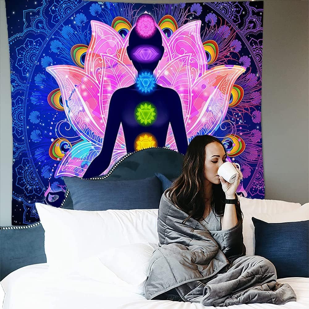 Bunter mystischer Mandala-Wandteppich Zuhause – Accessoires und Dekorationen Naty Shop