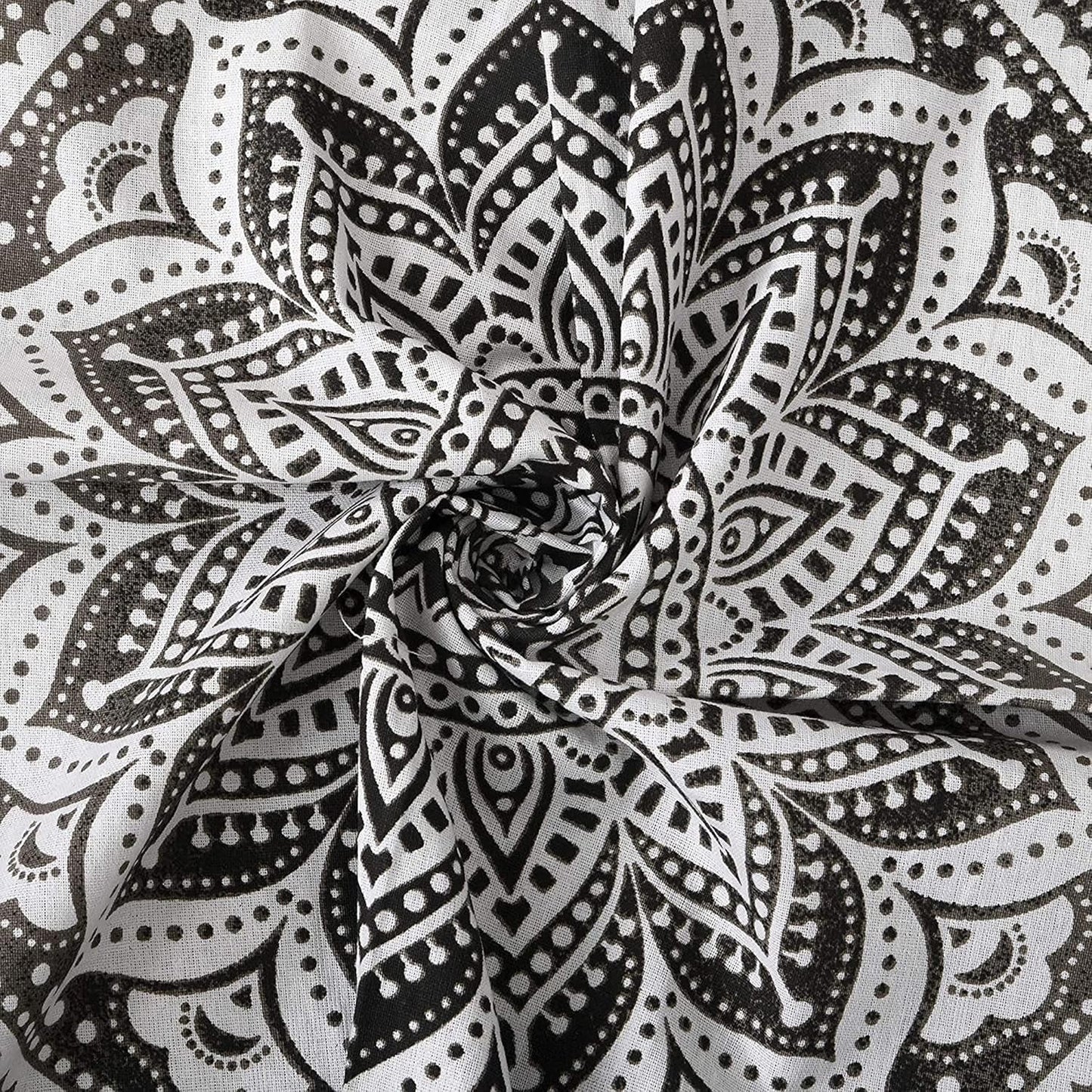 Wandteppich Wandteppich Mandala grau schwarz Wandtuch Zuhause – Accessoires und Dekorationen Naty Shop