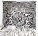 Wandteppich Wandteppich Mandala grau schwarz Wandtuch Zuhause – Accessoires und Dekorationen Naty Shop Standardtitel