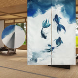 Traditioneller Wandteppich im chinesischen Stil mit dicker Tuschemalerei Noren Startseite - Accessoires und Dekorationen Naty Shop Doppelseitiger Druck H120 x B85 cm (1er-Pack)