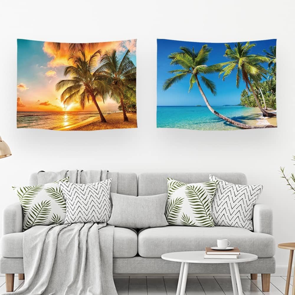 Wandteppich Ulticool Haus Strand Meer Palmeninsel Haus – Accessoires und Dekorationen Naty Shop