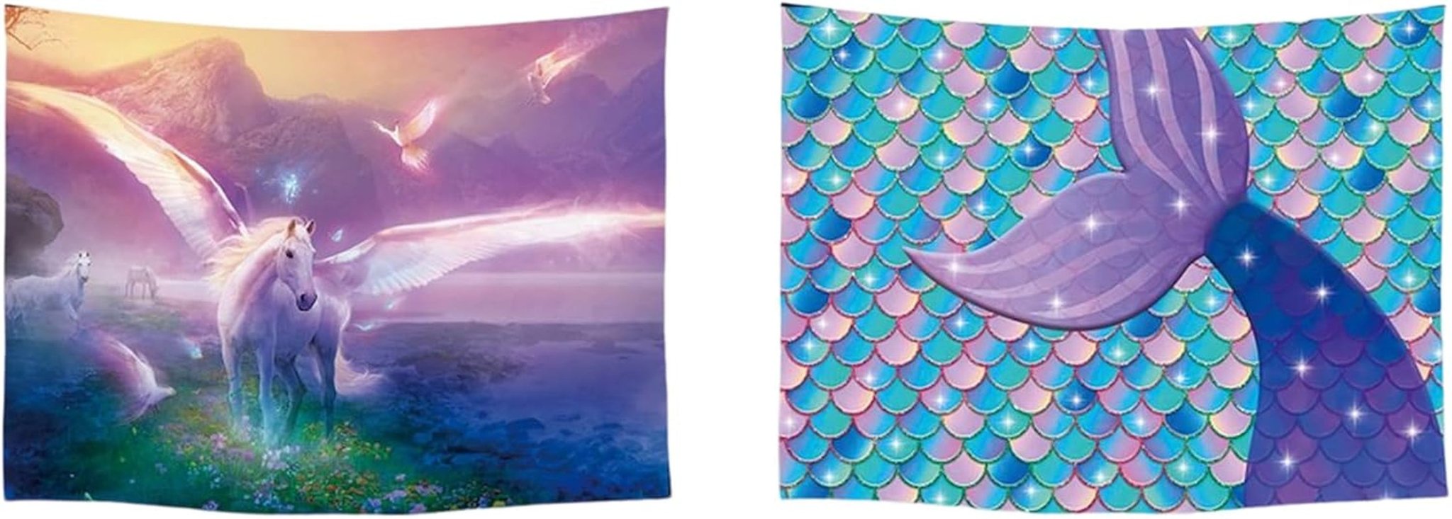 Wandteppich Ulticool Haus Strand Meer Palmeninsel Zuhause – Accessoires und Dekorationen Naty Shop Einhorn Meerjungfrau