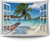 Tapisserie Ulticool View Beach Sea Palm Hammock Home – Accessoires und Dekorationen Naty Shop Standardtitel