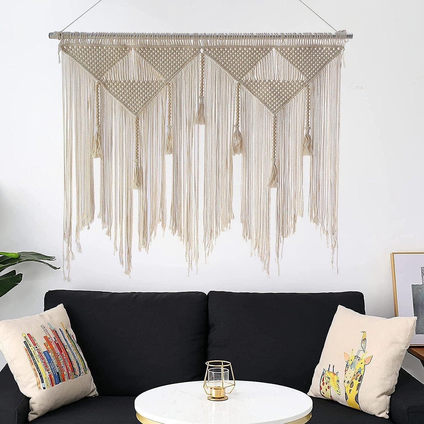 Beige gewebter Türteppich mit Quaste, Schlafzimmer, Balkon, Zuhause – Accessoires und Dekorationen, Naty Shop, Standardtitel