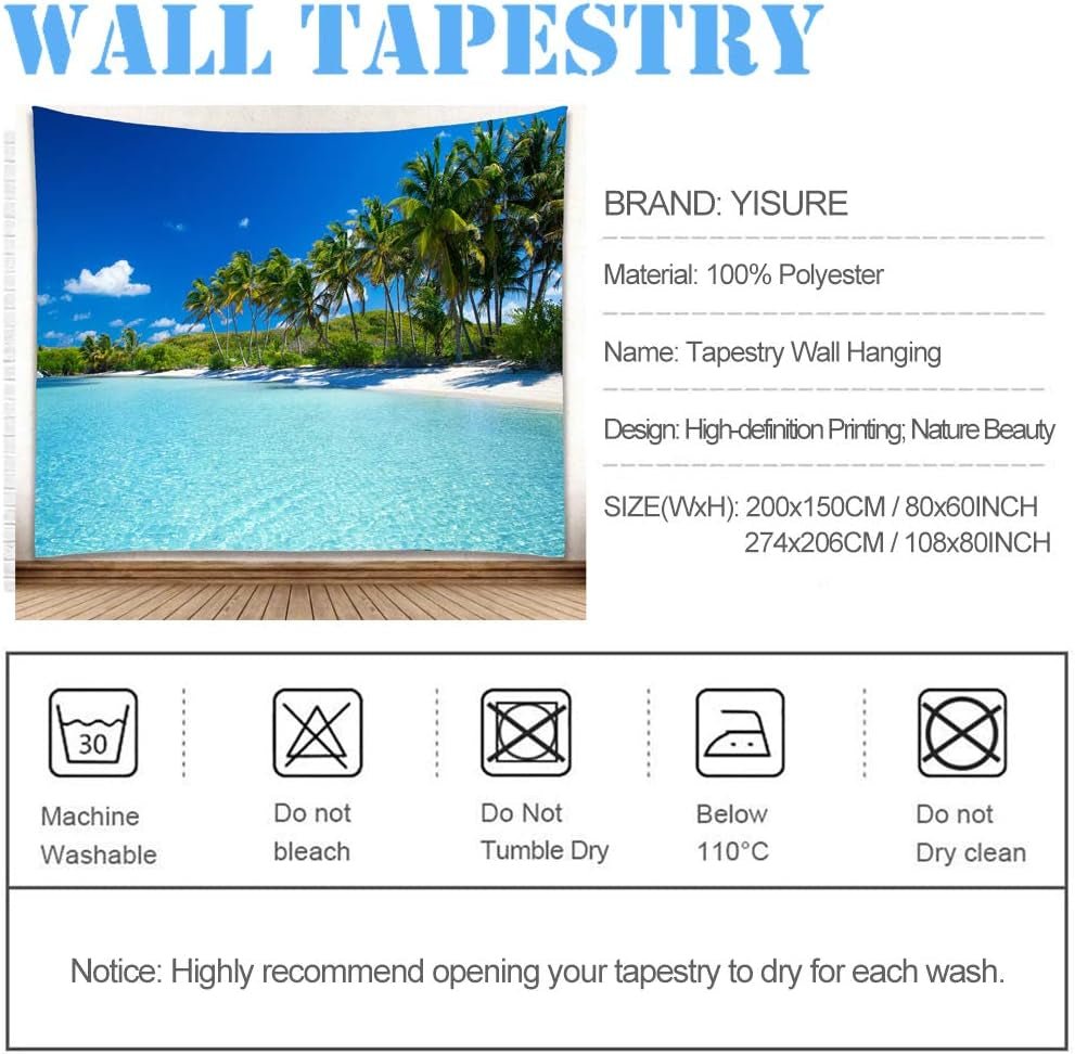 Gobelin Yisure Strand tropische Landschaft Zuhause – Accessoires und Dekorationen Naty Shop